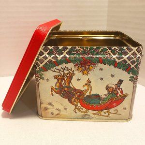 CHRISTMAS TIN by POTPOURRI PRESS - 4.5" x 4.5" x 3.5"